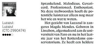 NRC – “Sprankelend. Melodieus. Gevarieerd. Professioneel. Enthousiast”